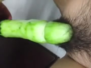 Indoesian garota Masturbation Use Cucumber