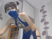 asiático garota Cosplay Ninja